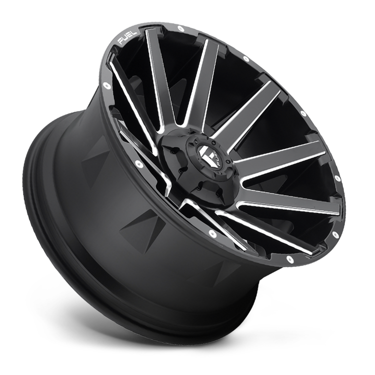 R20 J9 5x139,7 5x127 ET20 ALU felni D616 Contra Matte Black Milled Fuel - Image 2