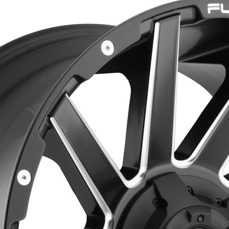 R20 J9 5x139,7 5x127 ET20 ALU felni D616 Contra Matte Black Milled Fuel - Image 4