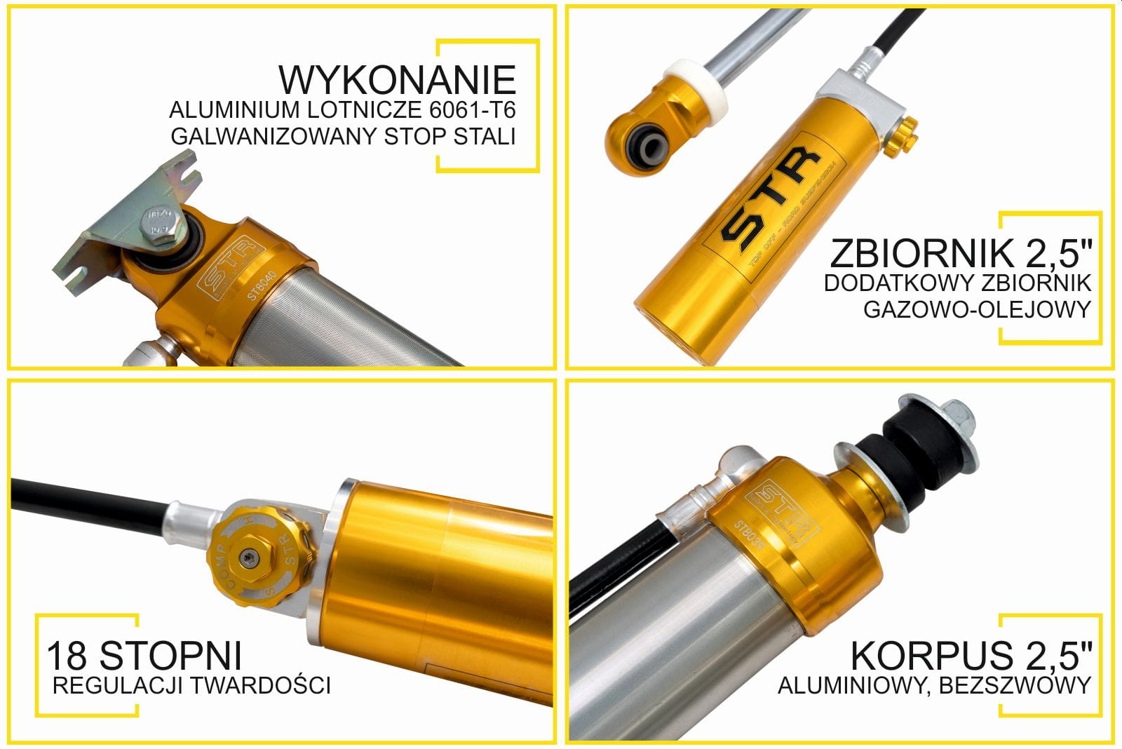 Jeep JL STR Racing külsőtartályos lengéscsillapító készlet futómű emelés 2,5'' - Image 2